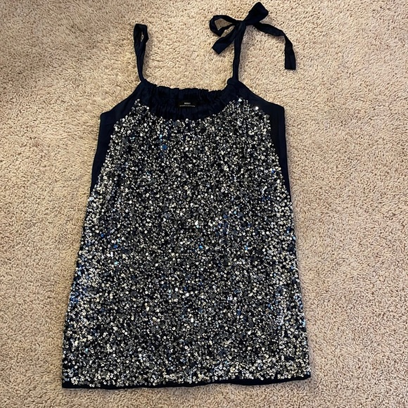 Night Birger et Mikkelsen Navy and Silver Sequin Dress - Picture 1 of 9